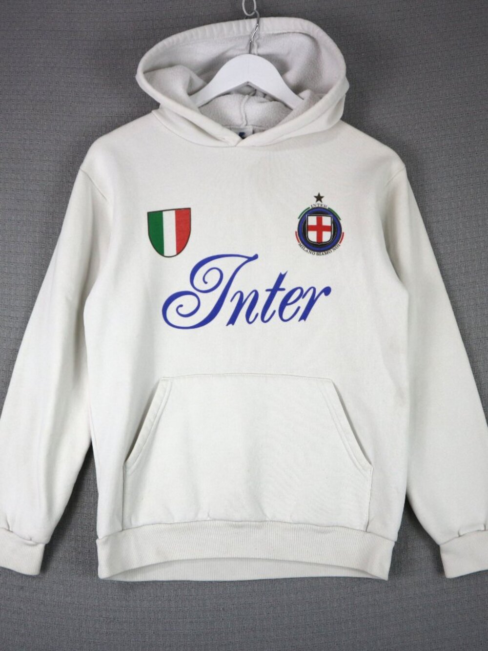 Italy Inter Milano Siamo Noi Soccer Hoodie Made in Italy Size Small Vintage 90s